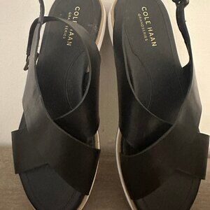Cole Haan MIRA Black Crossband Sandals